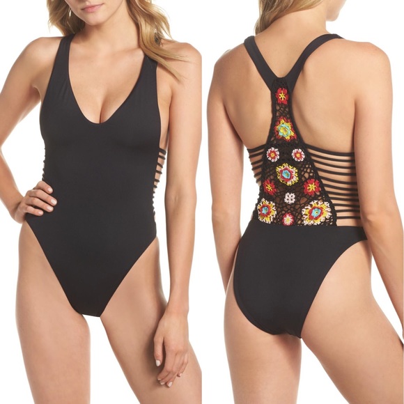 Anthropologie Other - Isabella Rose Spellbound Crochet One-Piece Siwmsui
